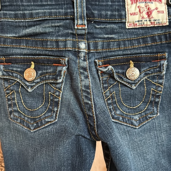 TRUE RELIGION Girls’ Julie Straight Leg Jeans, size 7 - Picture 4 of 16